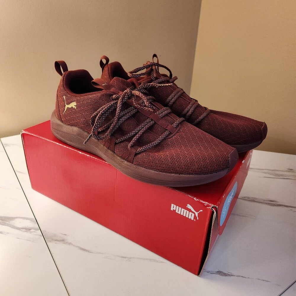Puma Prowl Alt Knit Mesh Cordovan and Metallic Gold - Size 11
